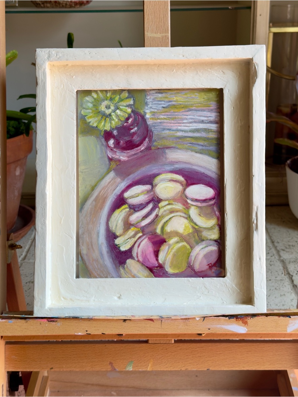 Framed original Still Life Artwork, Bakery Painting, Cooking Decor, 8x10" SALE - Picture 3 of 15